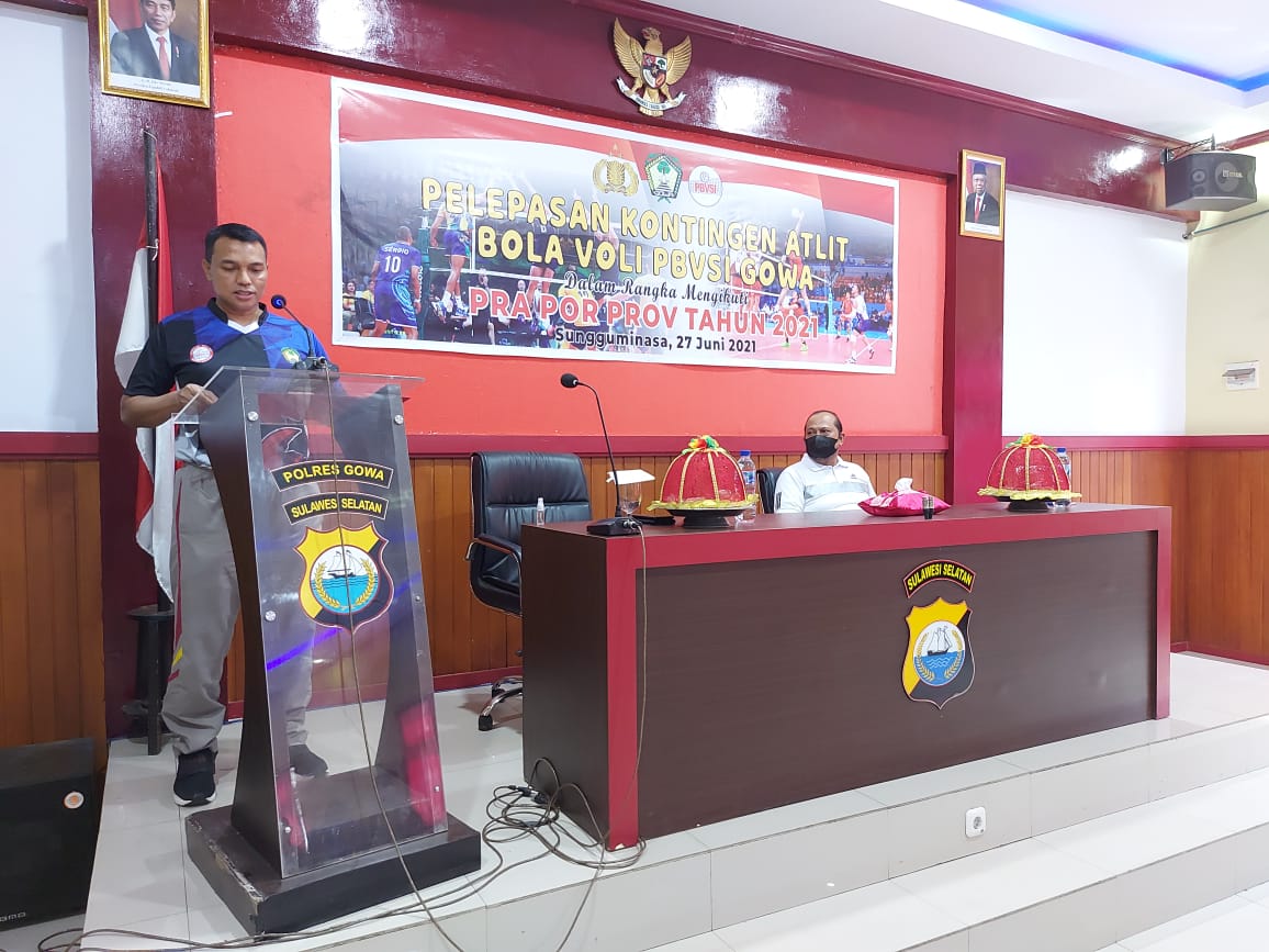 PBVSI Gowa Lepas Atlet Voli ke Pra PORPROV XVII Sulsel 2021